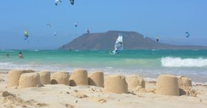 Strand mit Blick auf los lobos