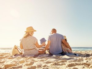 Familie am Strand