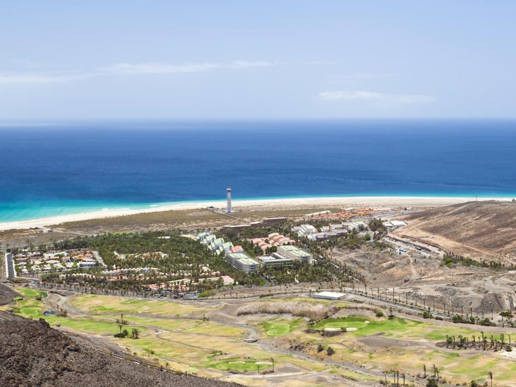 Jandia Playa Fuerteventura vom Berg aus betrachtet
